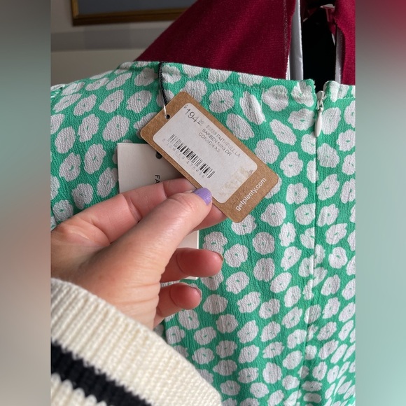 Faithfull the Brand Green and White Dress Size XS - Picture 5 of 8